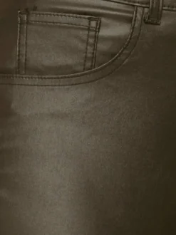 Pantalon effet ventre plat avec coupe skinny et brillance raffinée