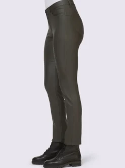 Pantalon effet ventre plat avec coupe skinny et brillance raffinée
