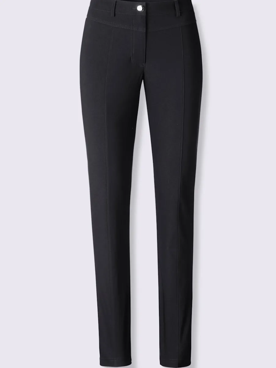 Pantalon en bengaline avec ceinture gainante et poches arrière
