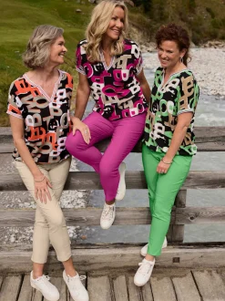 Pantalon en bengaline avec ceinture gainante et poches arrière
