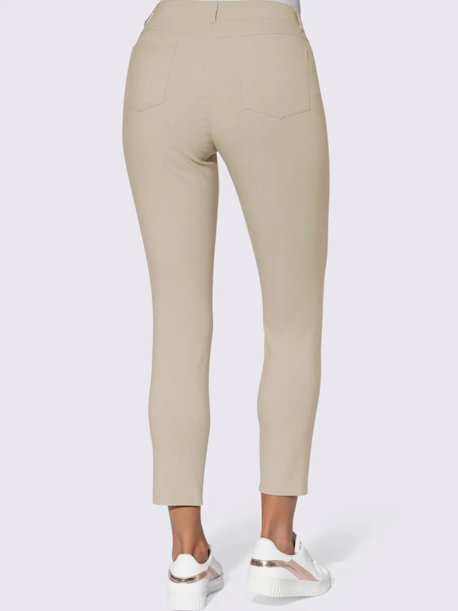 Pantalon en bengaline avec ceinture gainante et poches arrière