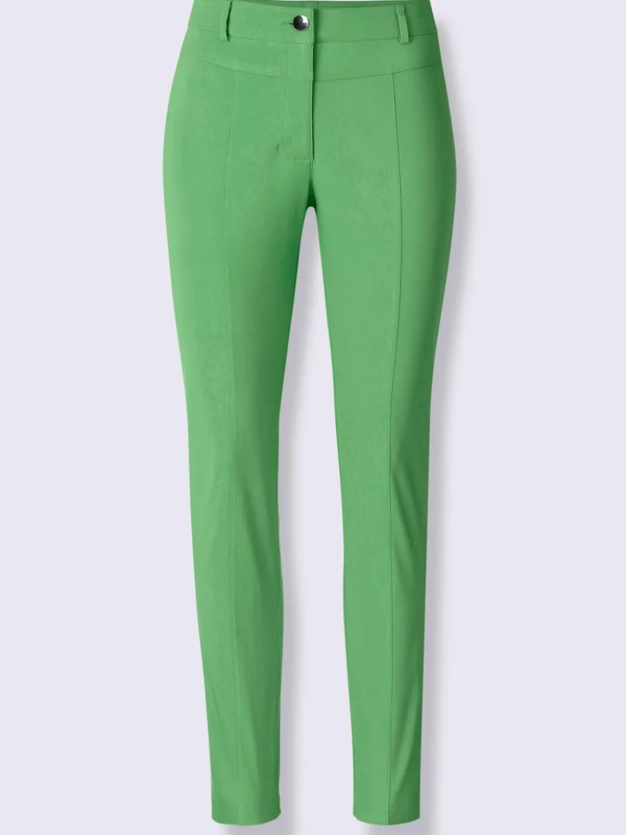 Pantalon en bengaline avec ceinture gainante et poches arrière