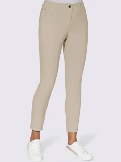 Pantalon en bengaline avec ceinture gainante et poches arrière