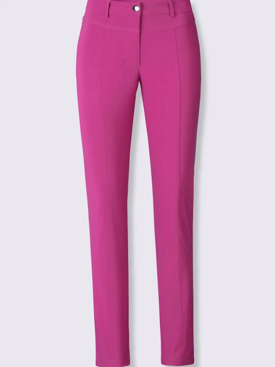 Pantalon en bengaline avec ceinture gainante et poches arrière