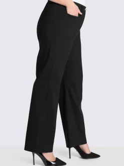 Pantalon en bengaline empiècement confortable et élastique au dos