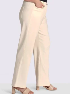 Pantalon en bengaline empiècement confortable et élastique au dos