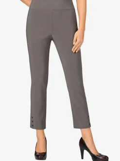 Pantalon 7/8 en bengaline extensible avec poches décoratives