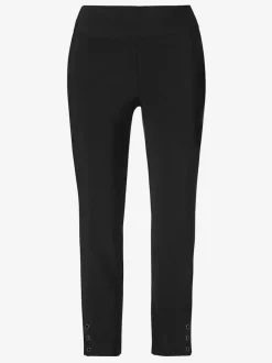 Pantalon 7/8 en bengaline extensible avec poches décoratives