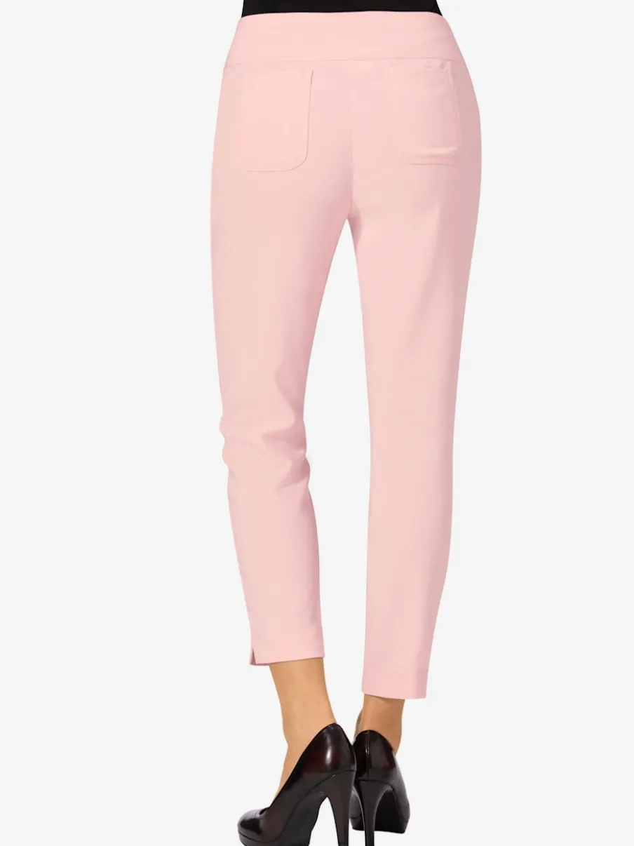 Pantalon 7/8 en bengaline extensible avec poches décoratives