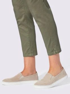 Pantalon 7/8 en coton à 5 poches et détails rivetés