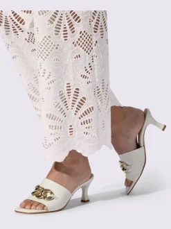 Pantalon en dentelle ajourée avec ceinture élastique