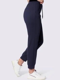 Pantalon en jersey avec ceinture élastique et poches latérales