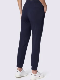 Pantalon en jersey avec ceinture élastique et poches latérales