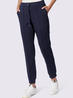 Pantalon en jersey avec ceinture élastique et poches latérales