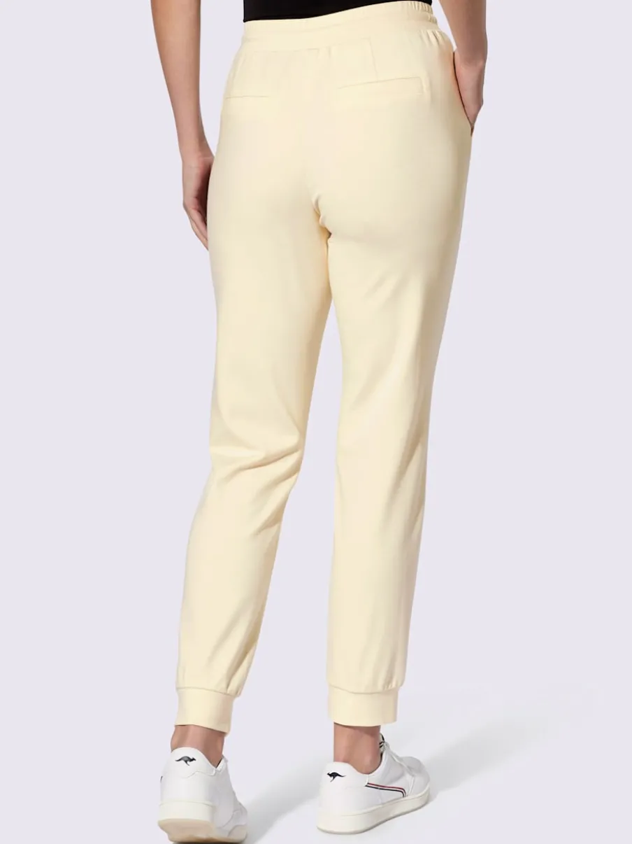 Pantalon en jersey avec ceinture élastique et poches latérales