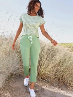 Pantalon en jersey avec ceinture élastique et grandes poches