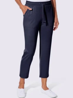 Pantalon en jersey avec ceinture élastique et grandes poches