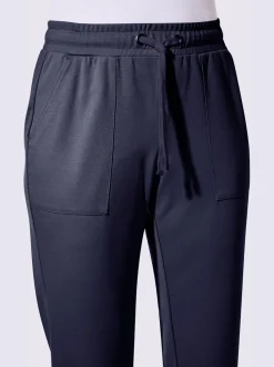 Pantalon en jersey avec ceinture élastique et grandes poches