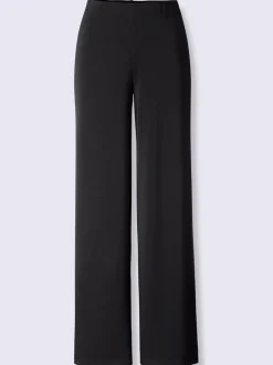 Pantalon en jersey avec jambes larges et ceinture élastique