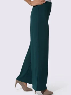 Pantalon en jersey avec jambes larges et ceinture élastique