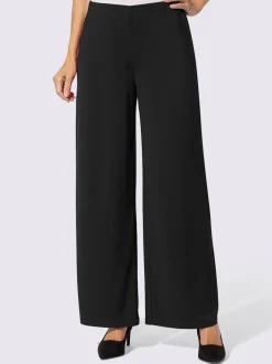 Pantalon en jersey avec jambes larges et ceinture élastique