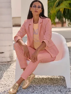 Pantalon en jersey avec motif graphique et poches
