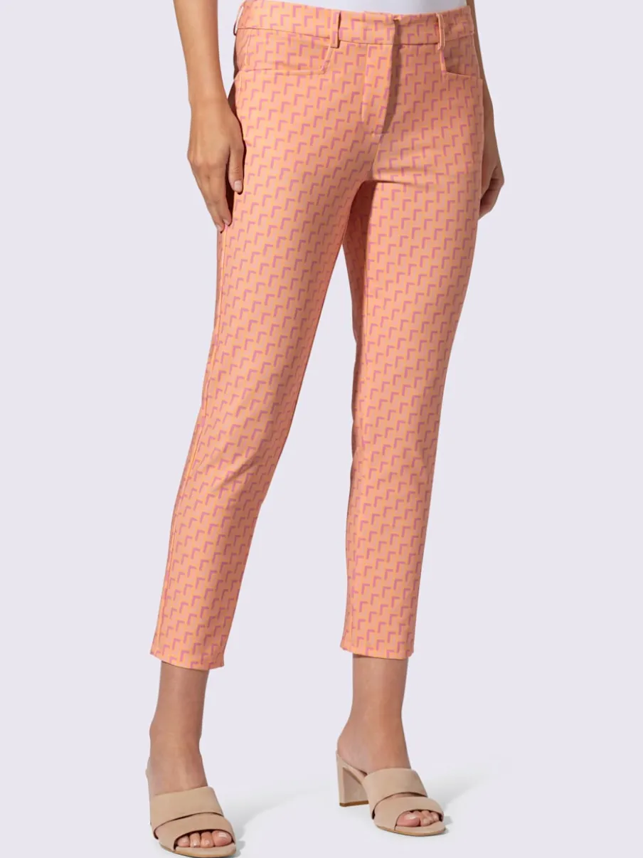 Pantalon en jersey avec motif graphique et poches