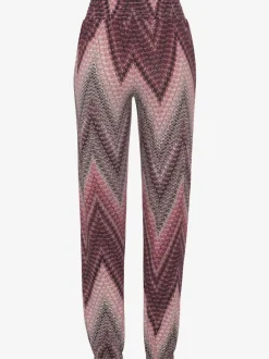 Pantalon en jersey avec poches fendues et ourlet élastiqué