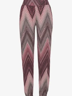 Pantalon en jersey avec poches fendues et ourlet élastiqué