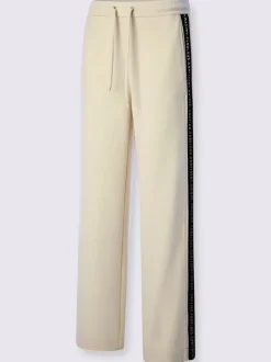 Pantalon en jersey avec rayures contrastées et poches latérales