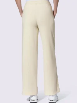 Pantalon en jersey avec rayures contrastées et poches latérales