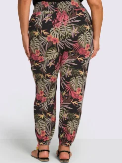 Pantalon en jersey ceinture smockée