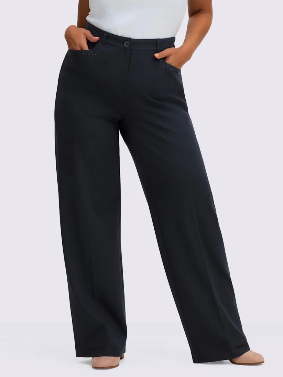 Pantalon en jersey coupe confortable et large