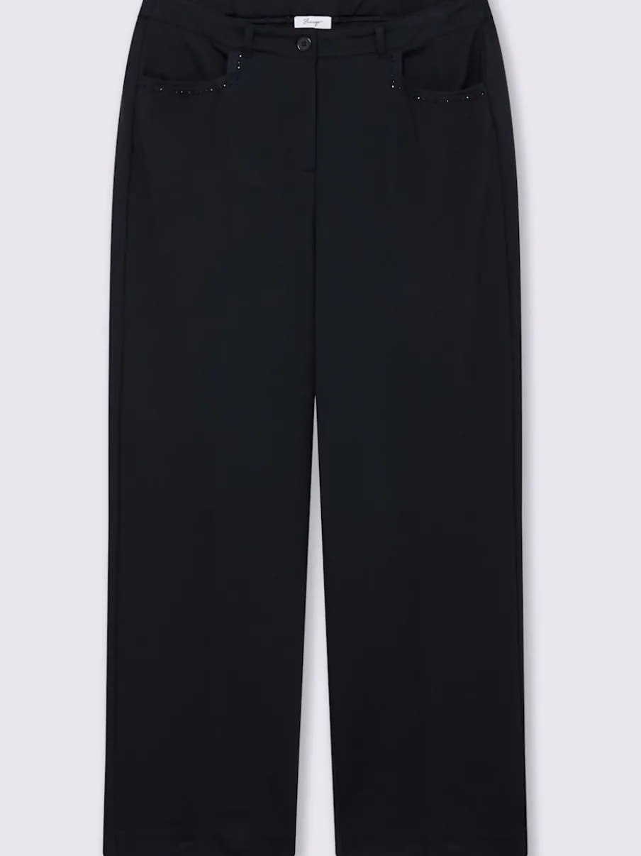 Pantalon en jersey coupe confortable et large