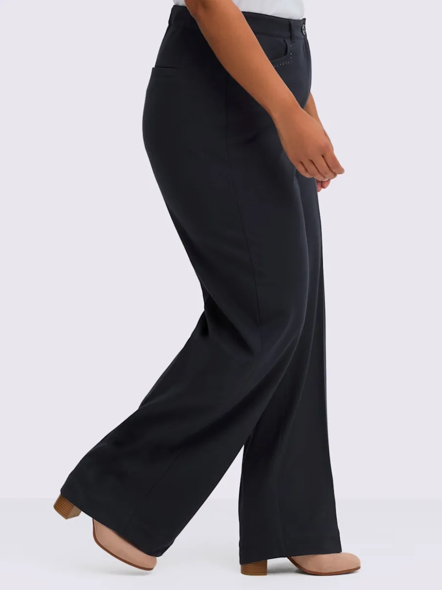 Pantalon en jersey coupe confortable et large