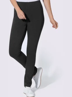 Pantalon en jersey empiècement affinant le long des coutures latérales