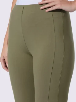 Pantalon en jersey empiècement affinant le long des coutures latérales