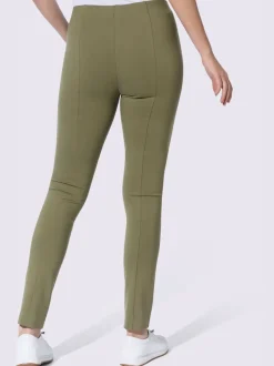 Pantalon en jersey empiècement affinant le long des coutures latérales