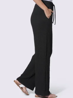 Pantalon en jersey à jambes droites avec ceinture élastique