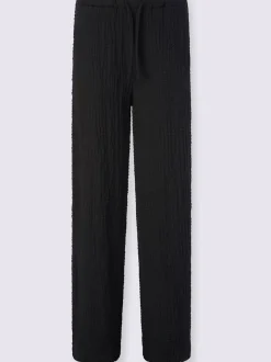 Pantalon en jersey à jambes droites avec ceinture élastique
