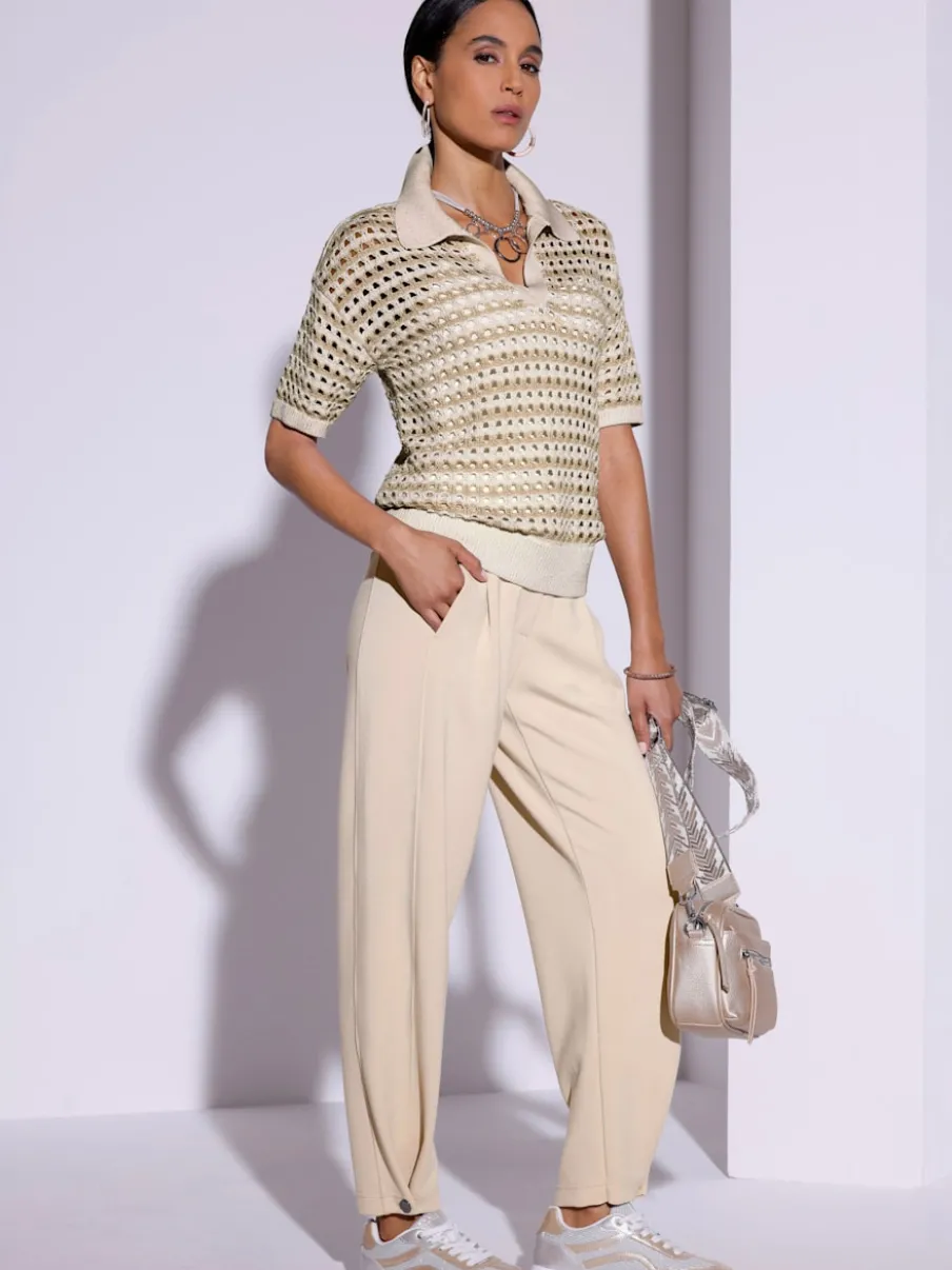 Pantalon en jersey modal avec ceinture gainante et poches