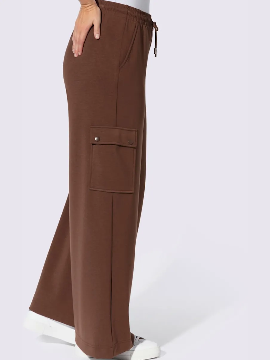 Pantalon en jersey à poches cargo larges confortables
