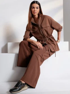 Pantalon en jersey à poches cargo larges confortables