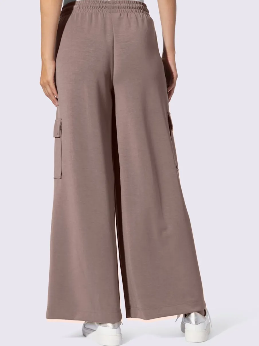 Pantalon en jersey à poches cargo larges confortables