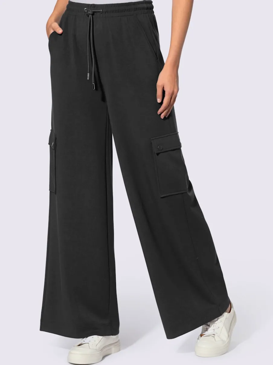 Pantalon en jersey à poches cargo larges confortables
