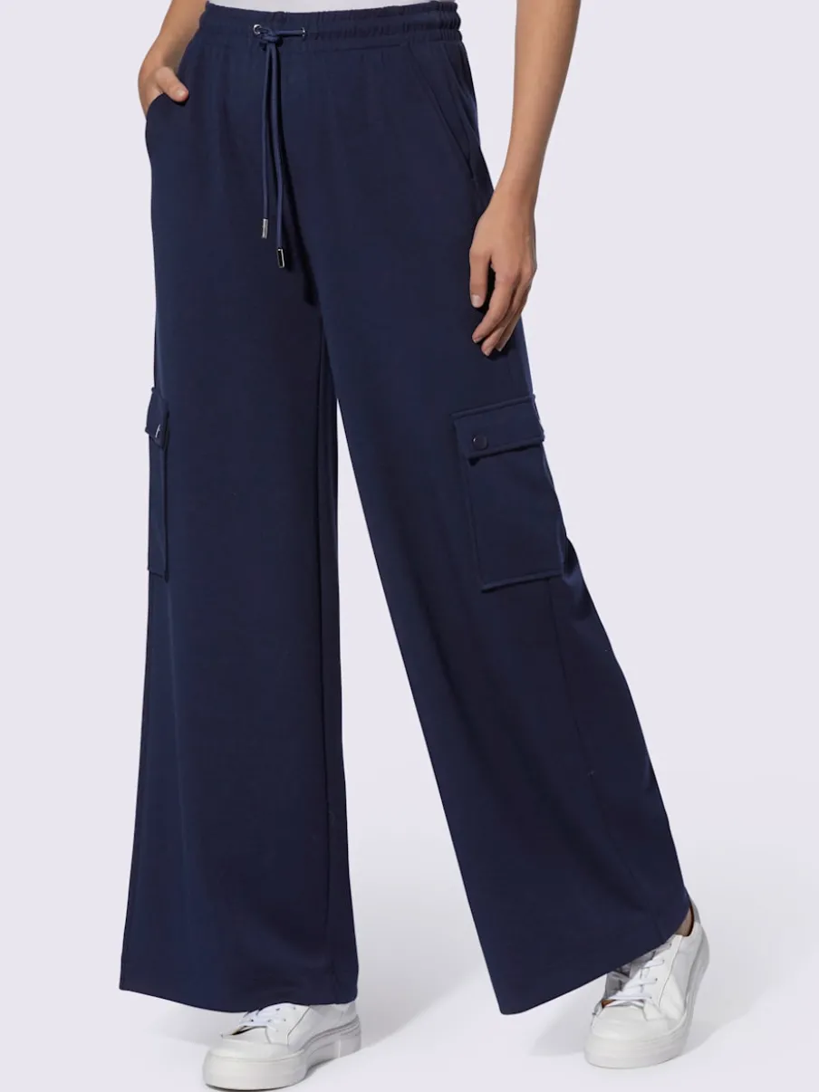 Pantalon en jersey à poches cargo larges confortables