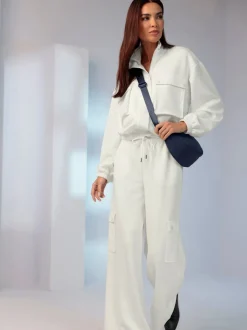 Pantalon en jersey à poches cargo larges confortables