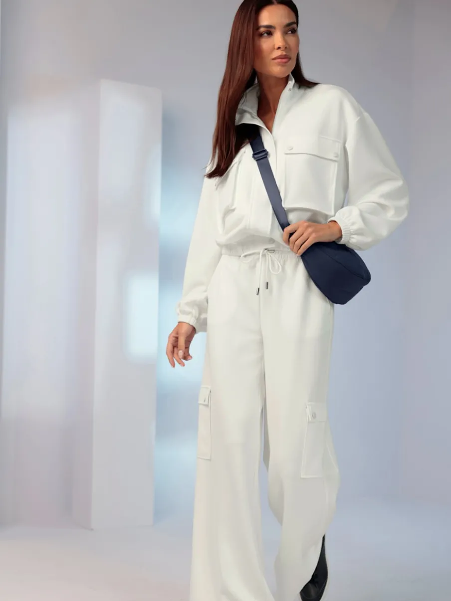 Pantalon en jersey à poches cargo larges confortables