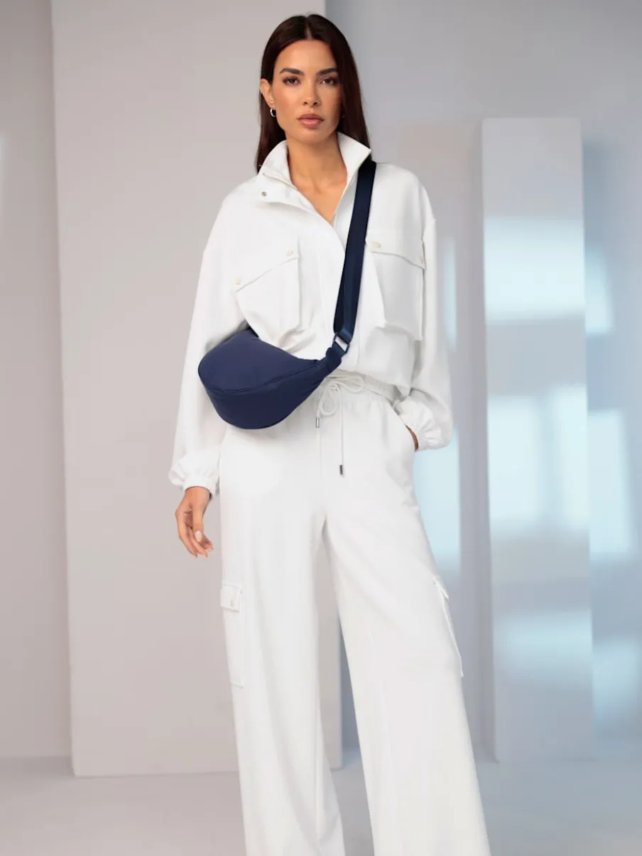 Pantalon en jersey à poches cargo larges confortables