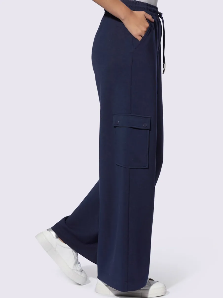 Pantalon en jersey à poches cargo larges confortables